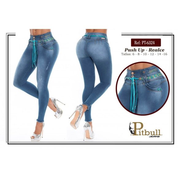 Women Colombian Pitbull P6324 Jeans Sizes 1 7 9 - Picture 1 of 8